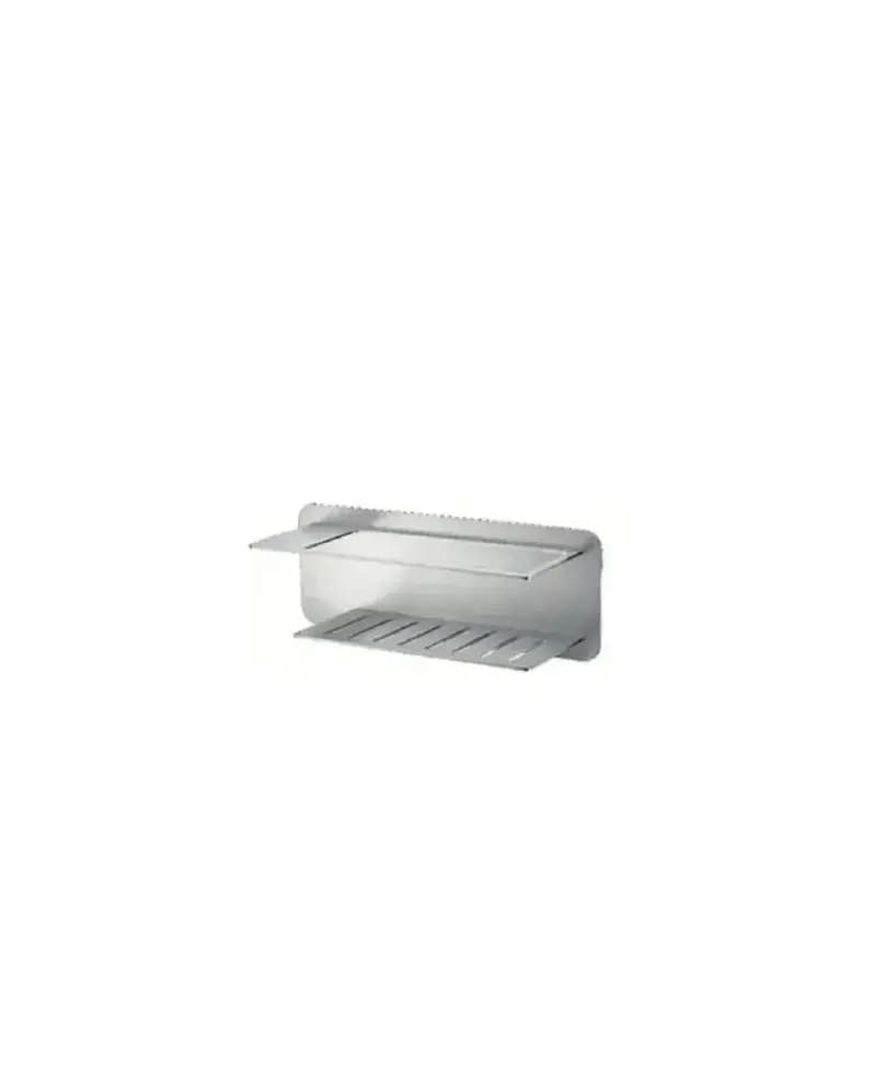 Jabonera frontal con diseño moderno de acero s304 con acabado níquel cepillado Bethari de Imex