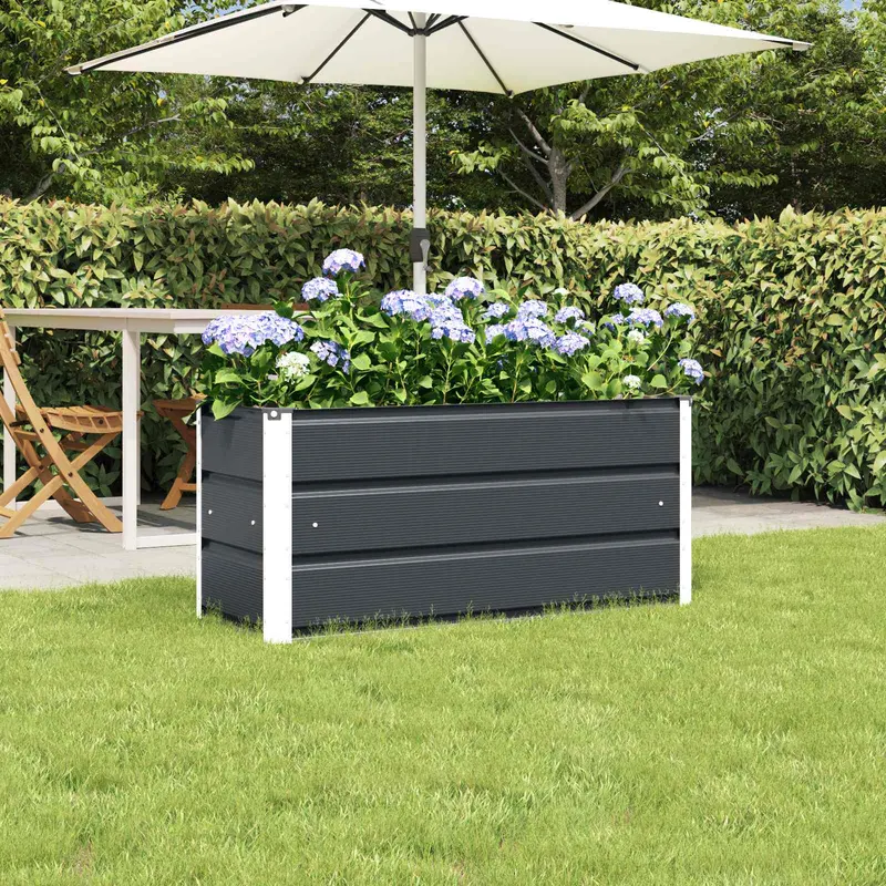 Jardinera Antracita 100 x 40 x 45 cm Acero