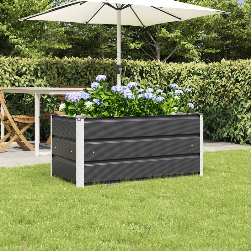 Jardinera Antracita 100 x 50 x 45 cm Acero Galvanizado