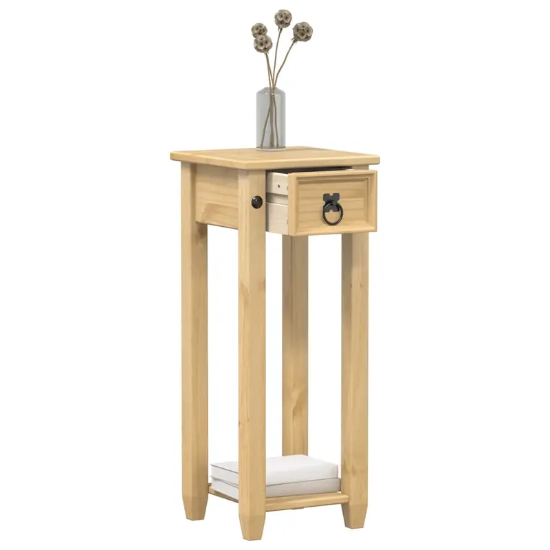 Jardinera Corona madera maciza de pino 30x30x73 cm