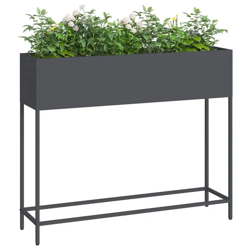 Jardinera Elevada Antracita 100 x 26 x 82 cm Acero