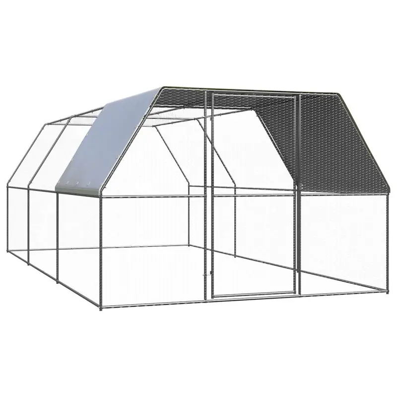 Jaula gallinero de acero galvanizado 3x6x2 m