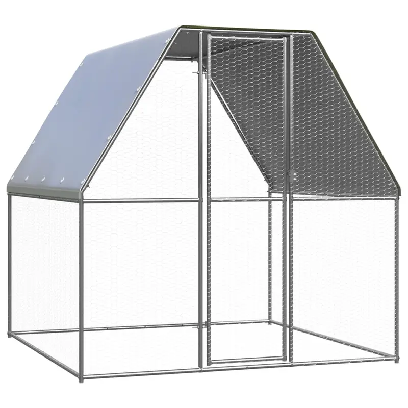 Jaula gallinero de exterior de acero galvanizado 2x2x2 m