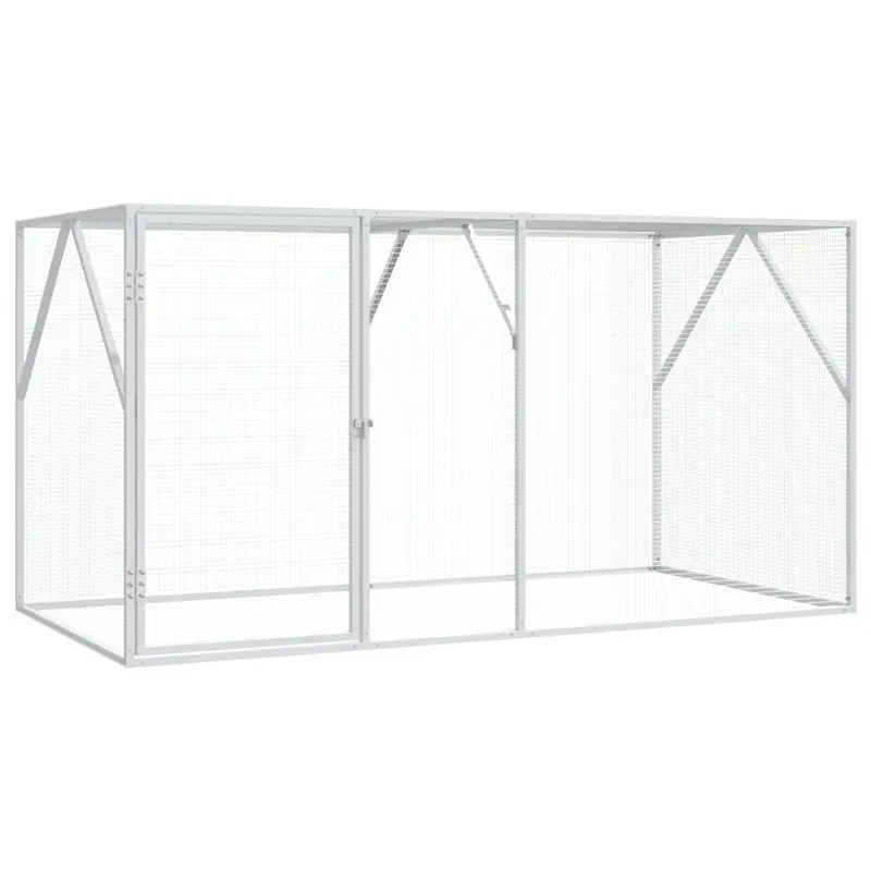 Jaula para Aves Antracita 208 x 102 x 108 cm Acero Galvanizado