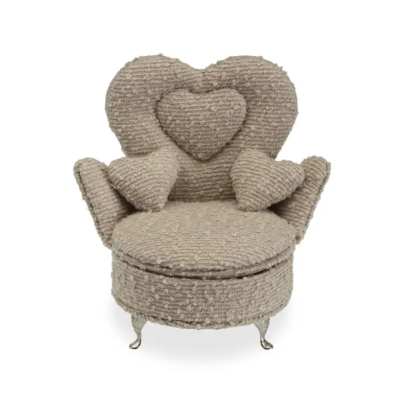 JOYERO GRIS CLARO EN FORMA DE SILLON