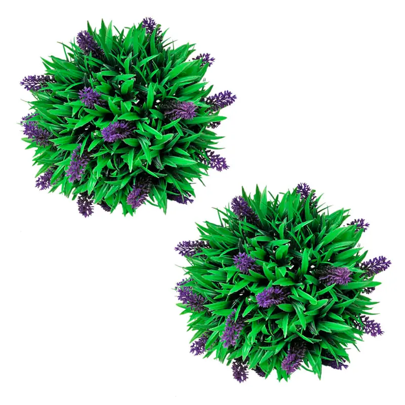 Juego de 2 bolas de boj artificial con lavanda 28 cm