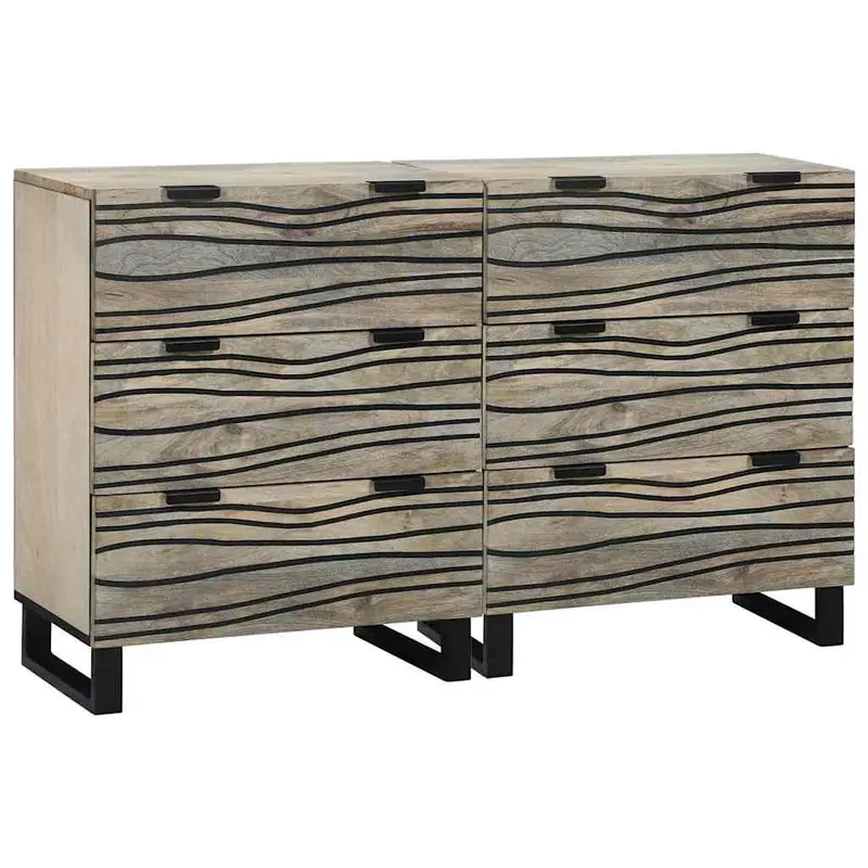 Juego de Aparador 2 pcs 120 x 33,5 x 75 cm