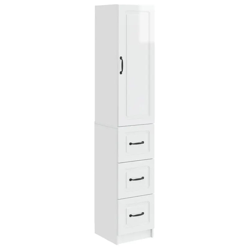 Juego de armarios 2 pcs Blanco Brillante 33 x 34,5 x 87 cm