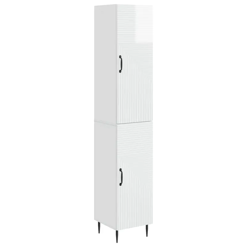 Juego de armarios 2 pcs Blanco Brillante 33 x 34,5 x 89,5 cm