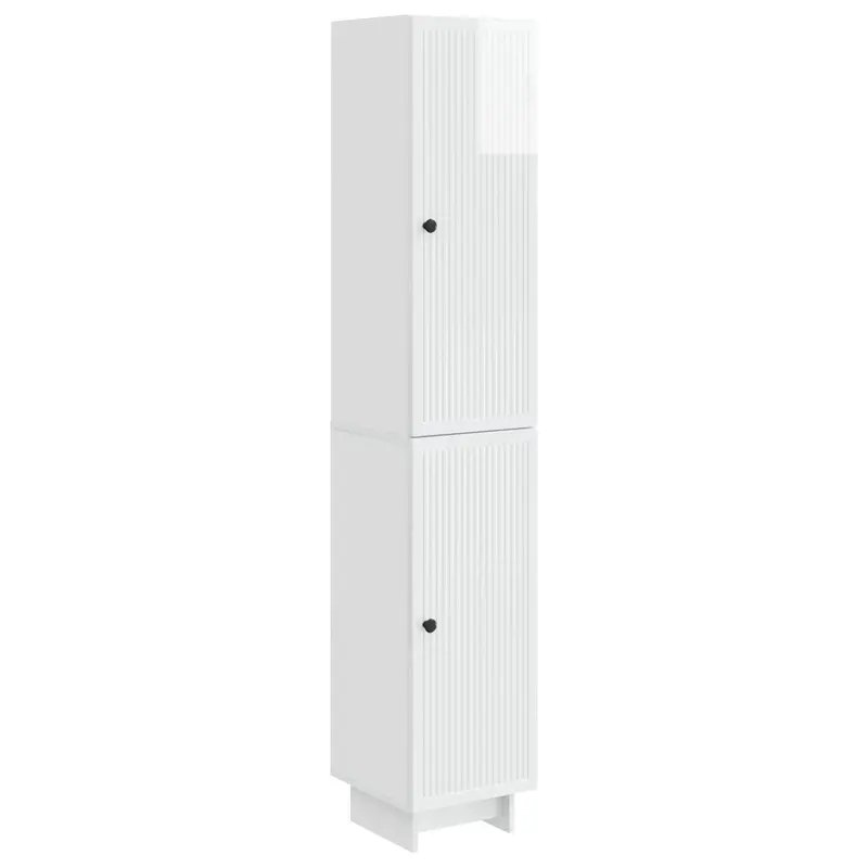 Juego de armarios 2 pcs Blanco Brillante 34,5 x 33 x 90 cm