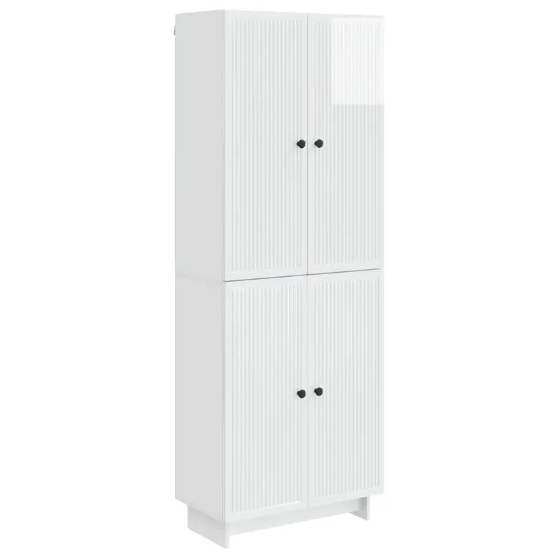 Juego de armarios 2 pcs Blanco Brillante 66 x 34,5 x 90 cm