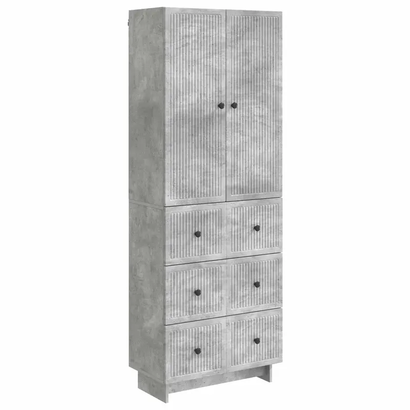 Juego de armarios 2 pcs Gris Hormigón 66 x 34,5 x 90 cm