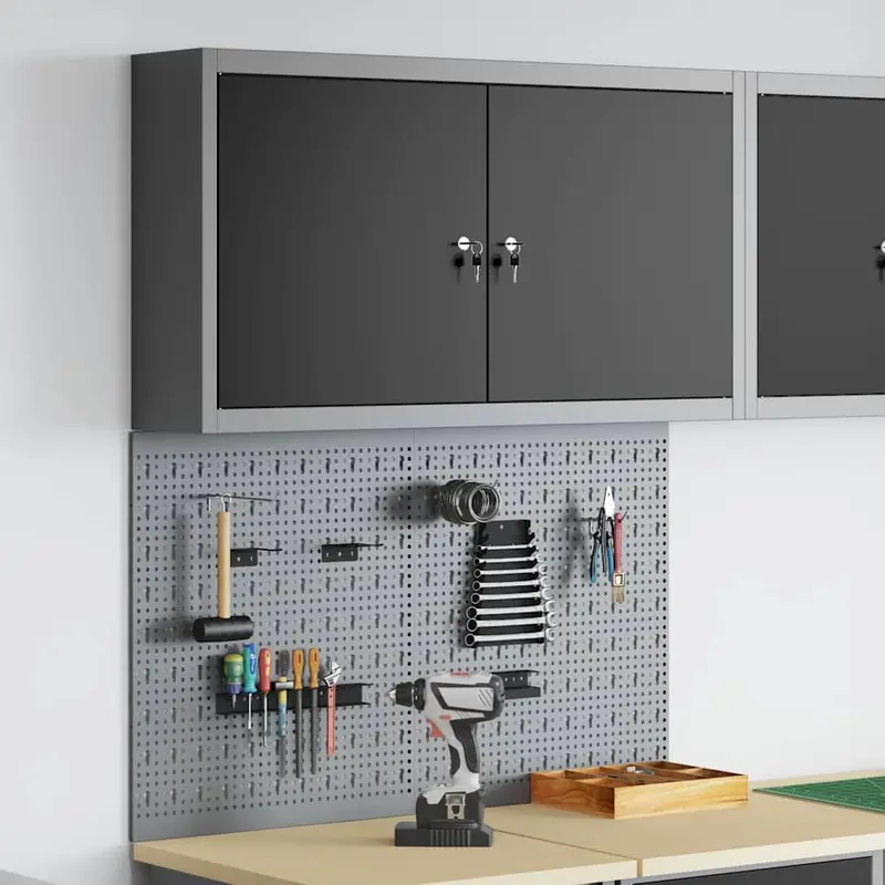 Juego de Armarios de Herramientas con estante 3 pcs Negro