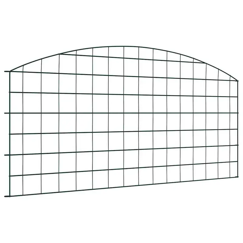 Juego de Cercas para Estanque 5 pcs Verde 100 x 50 cm Acero