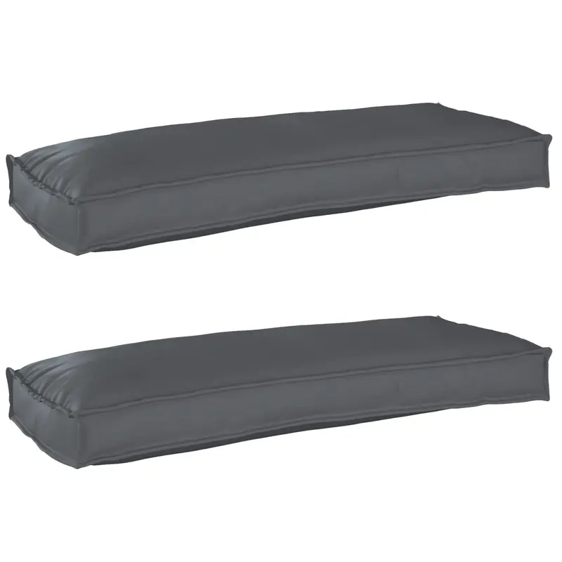 Juego de Cojines para Palets 2 pcs Antracita 100 x 40 x 8 cm