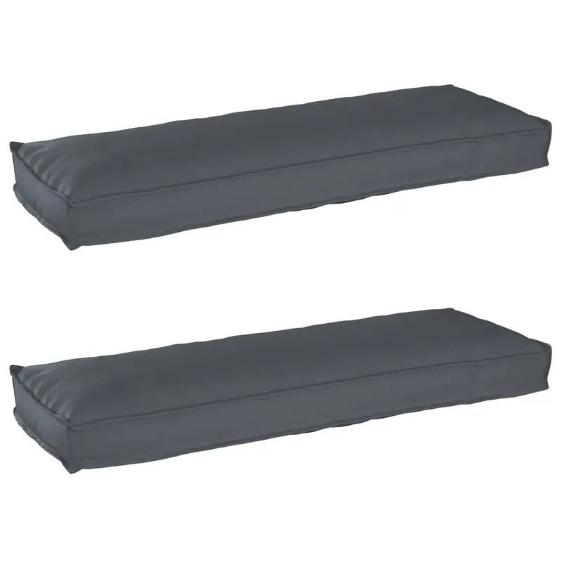 Juego de Cojines para Palets 2 pcs Antracita 120 x 40 x 8 cm