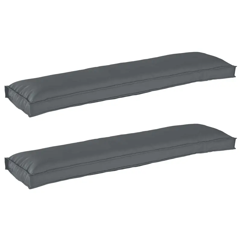 Juego de Cojines para Palets 2 pcs Antracita 150 x 40 x 8 cm