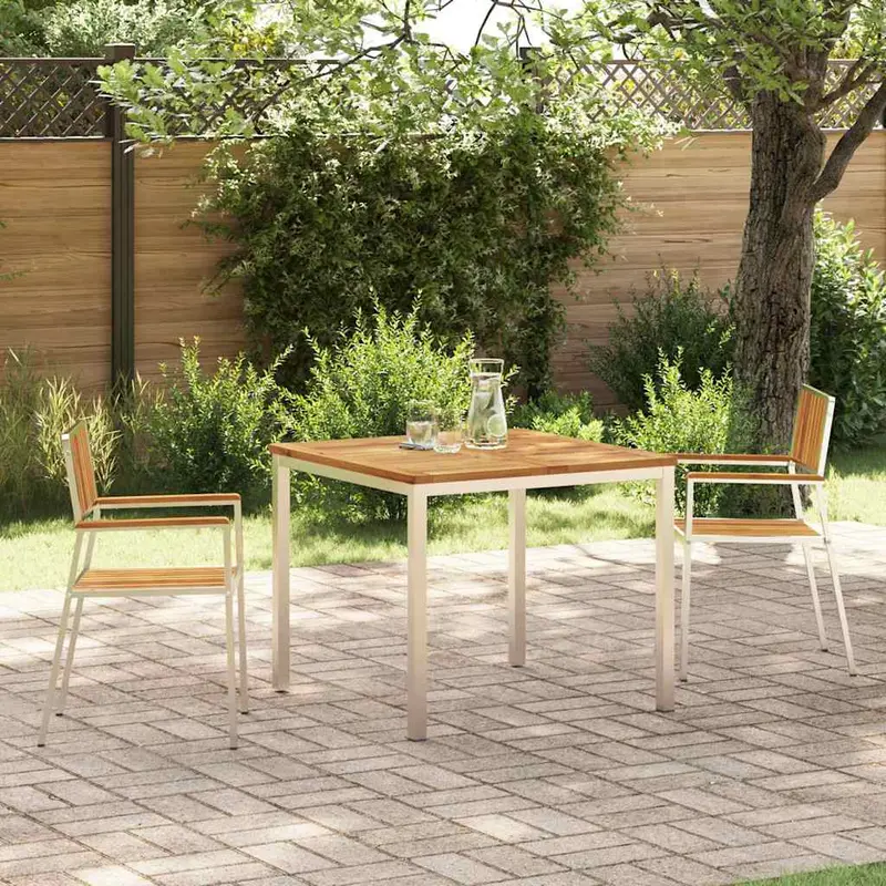 Juego de comedor para exteriores 3 pcs Madera de Acacia Sólida