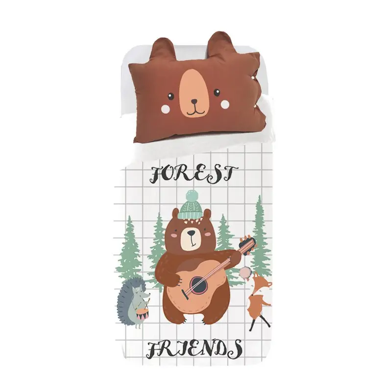 Juego de funda nórdica Infantil Oso Bosque