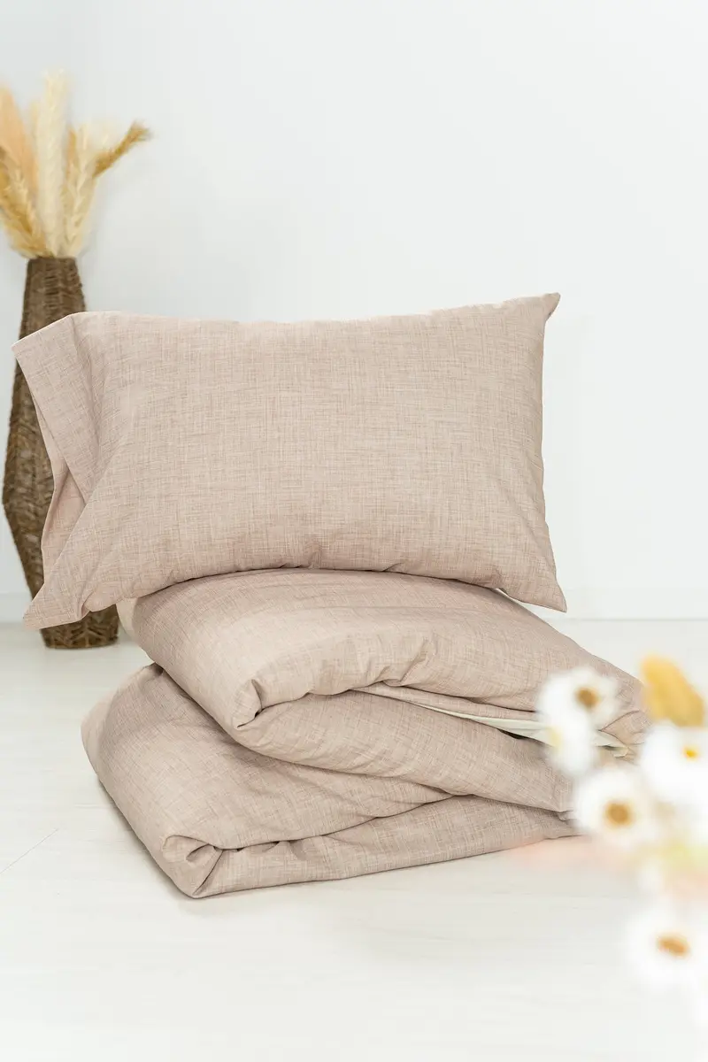 Juego de funda nórdica y funda almohada Beige Desert