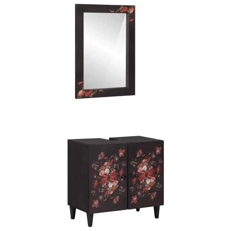Juego de Muebles de Baño 2 pcs Madera de mango maciza