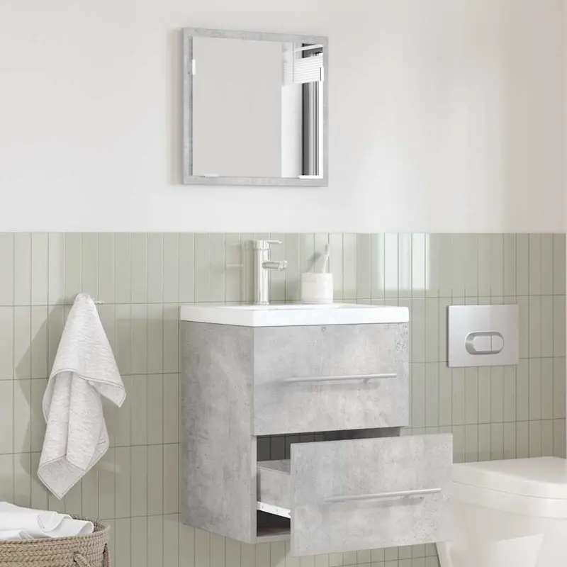 Juego de muebles de baño con cajón Gris 41 x 38,5 x 48 cm
