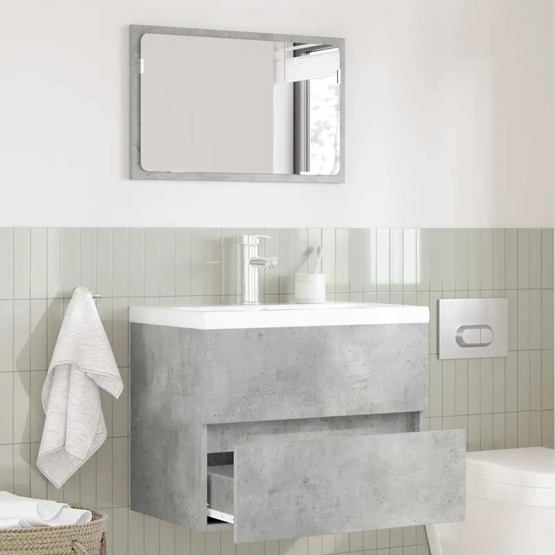 Juego de muebles de baño Gris Concreto 60 x 38,3 x 45 cm
