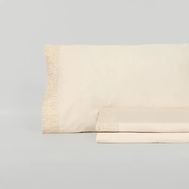 Juego de Sábanas Don Algodon 200 Hilos Panel Beige 24
