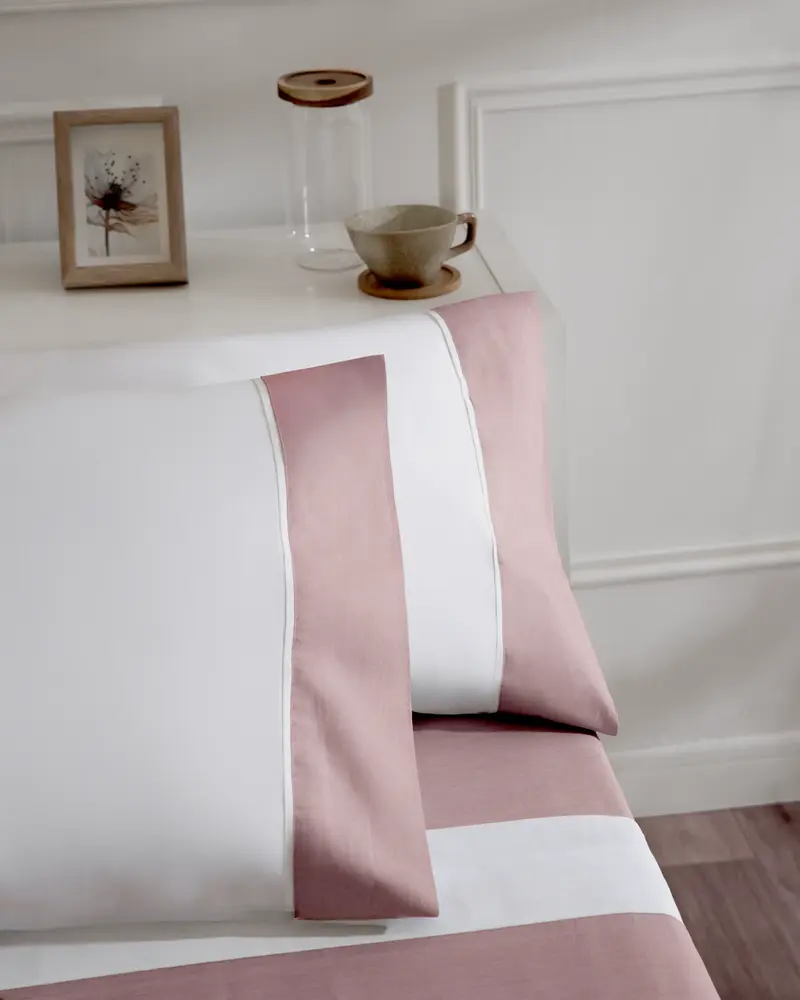 Juego de Sábanas Don Algodon Oxford 150 Hilos Rosa Palo
