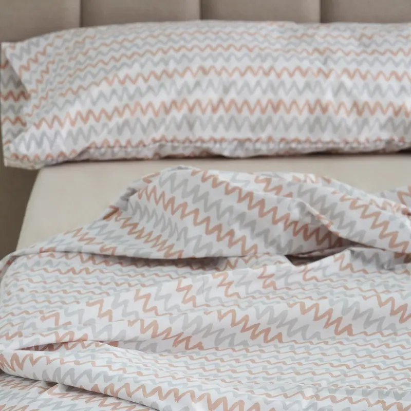 Juego de sábanas estampado Cloe rosa