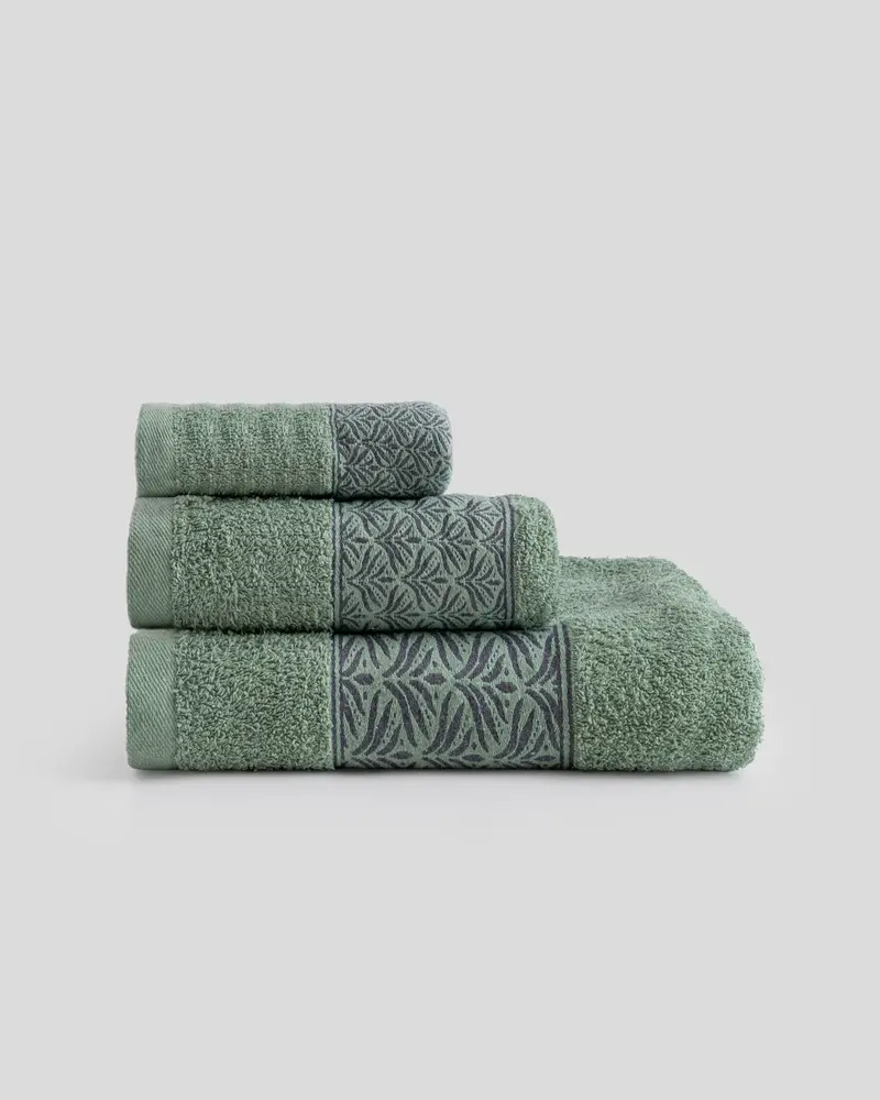 Juego de Toallas Jacquard Cora Verde