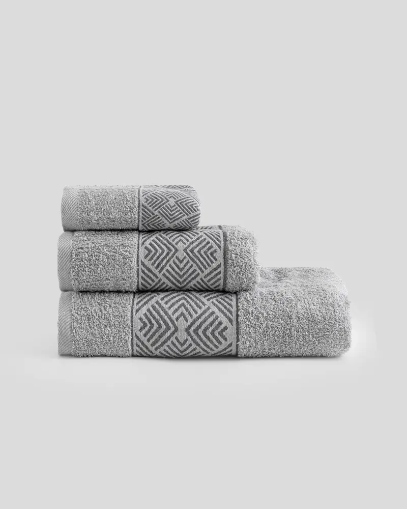 Juego de Toallas Jacquard Danae Gris