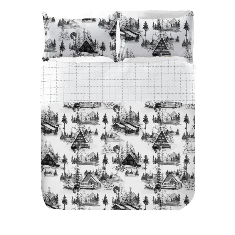 Juego Funda nórdica Reversible Alpes