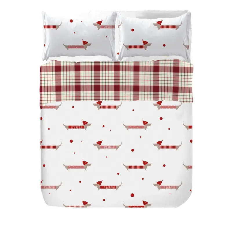 Juego Funda nórdica Reversible Christmas Dog