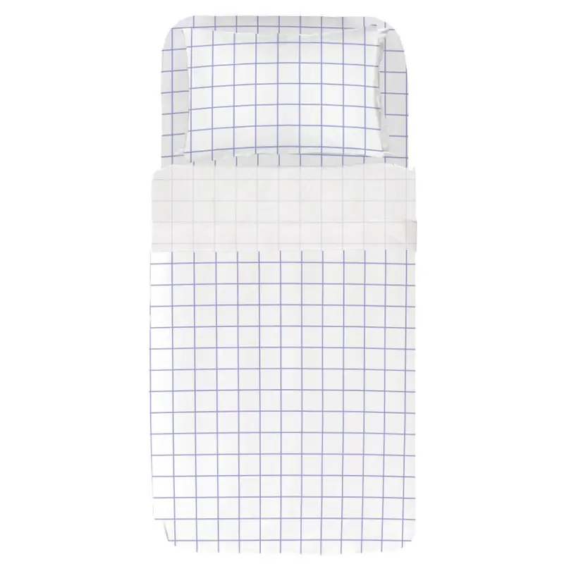 Juego Sábanas Estampadas Cuadro Lavanda