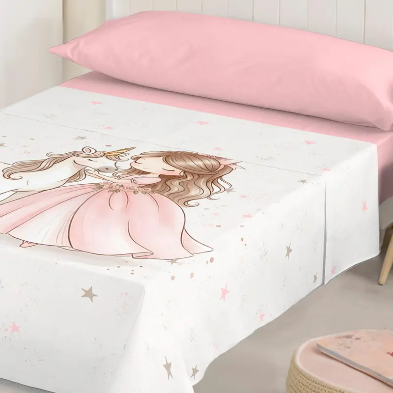 JUEGO SÁBANAS ESTAMPADAS INFANTIL MARTINA 100% ALGODÓN
