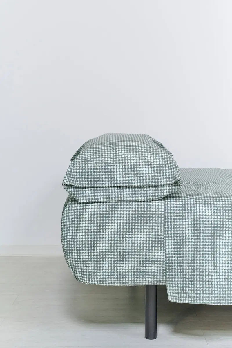 Juego Sábanas Estampadas Vichy Verde