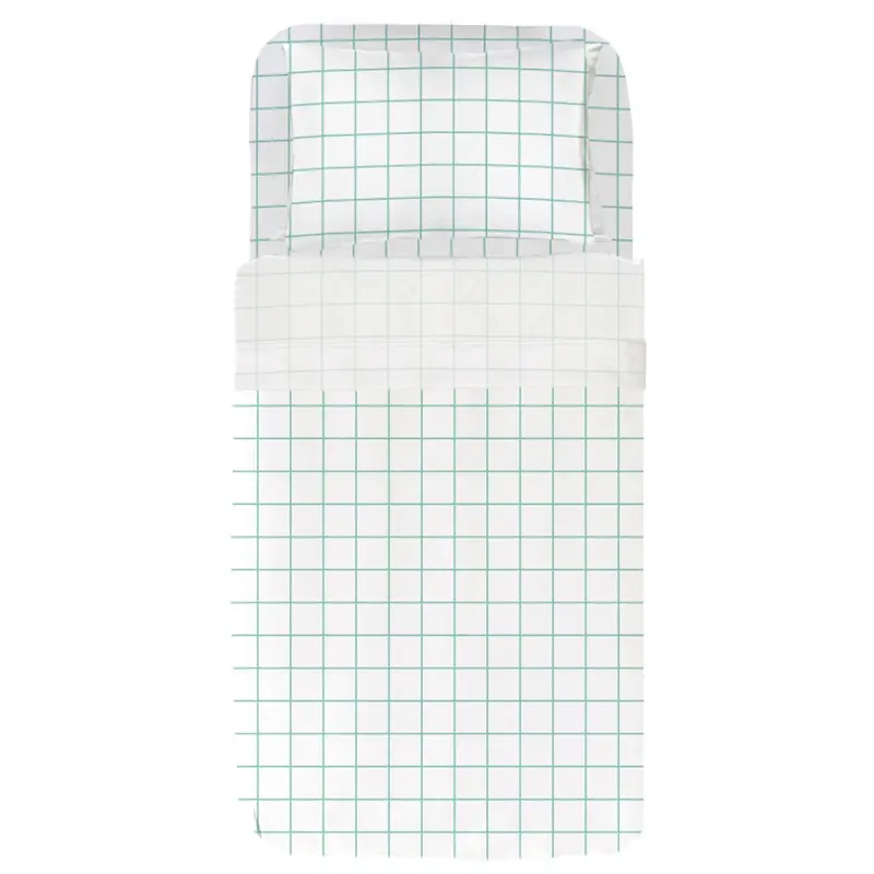 Juego Sábanas Infantil Estampado Cuadro Verde