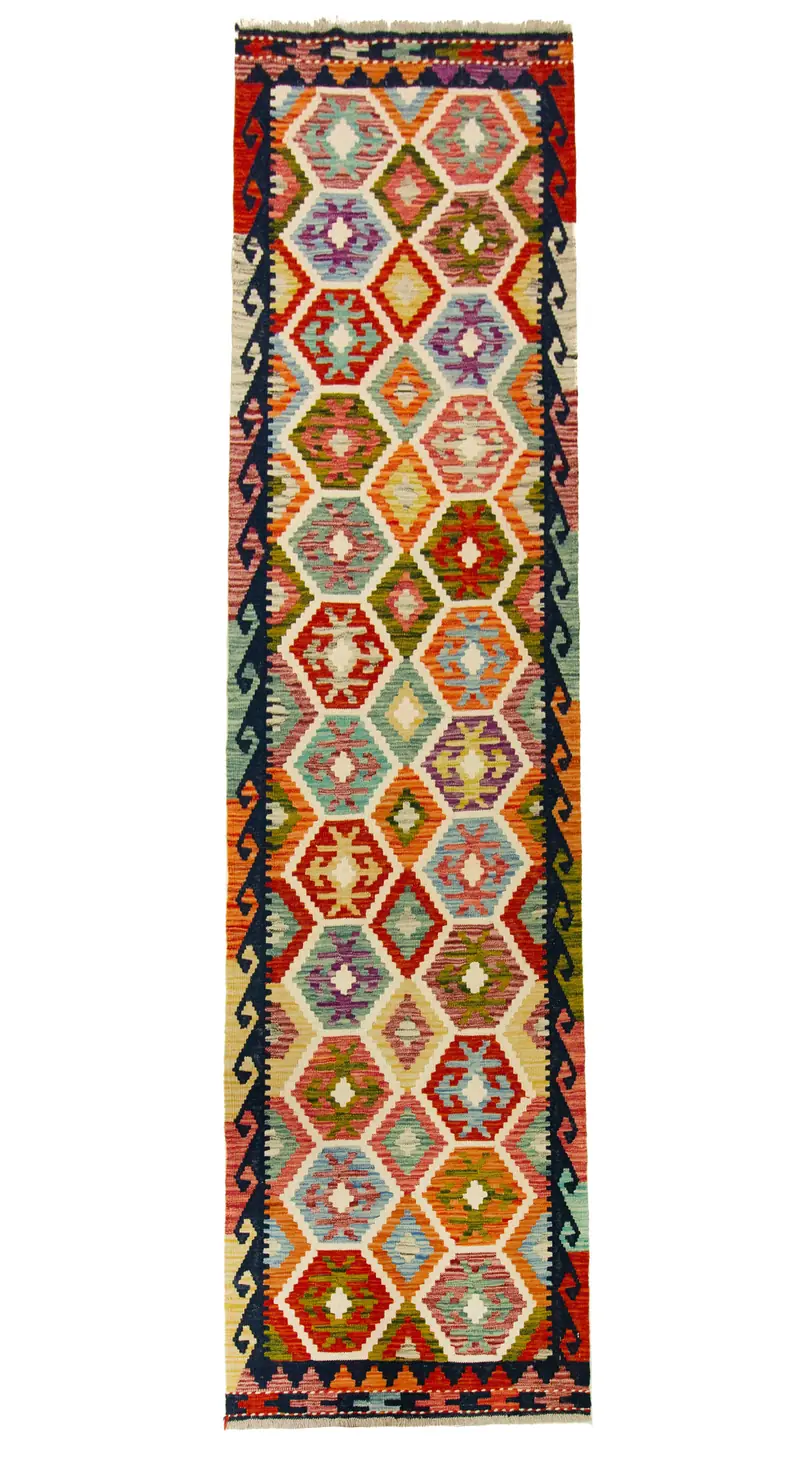 Kilim Afgano | 296 x 80 cm