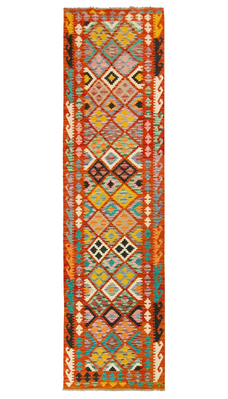 Kilim Afgano | 305 x 84 cm