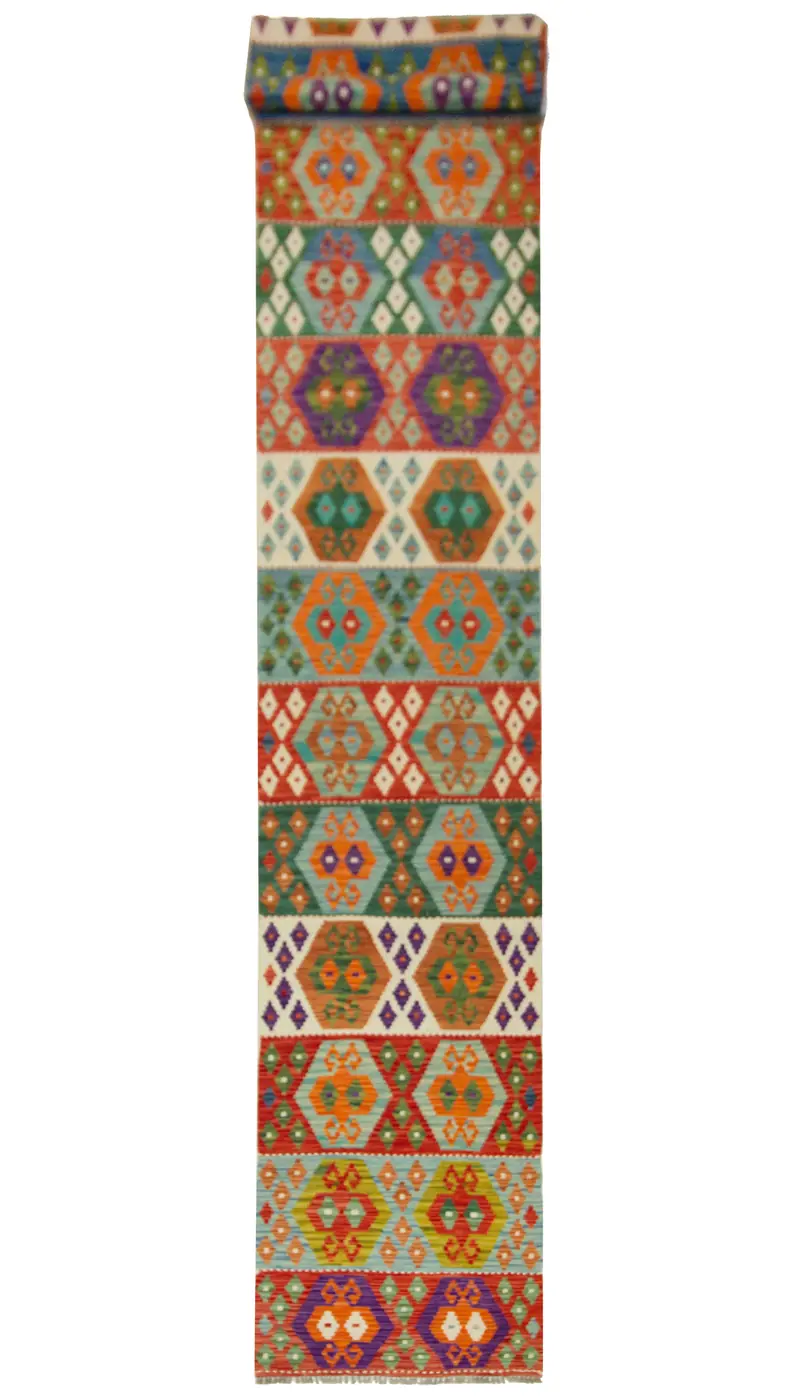 Kilim Afgano | 488 x 81 cm
