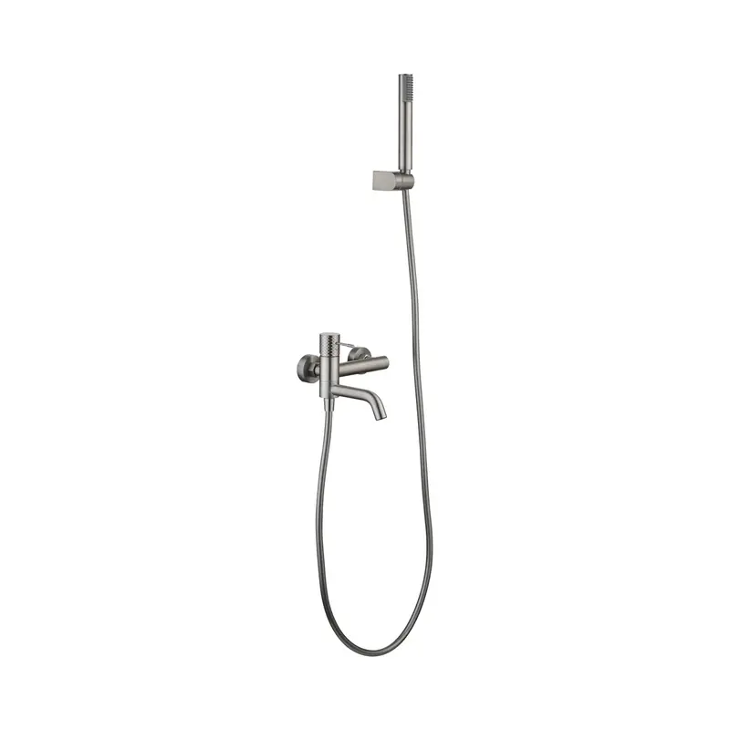 Kit baño/ducha monomando Genova níquel cepillado Imex