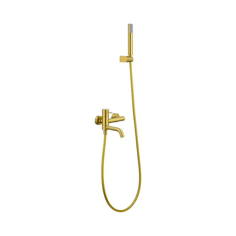 Kit baño/ducha monomando Genova oro cepillado Imex