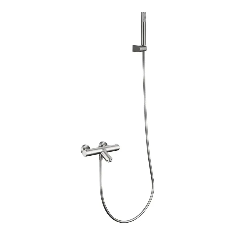 Kit baño/ducha termostatico Monza níquel cepillado Imex