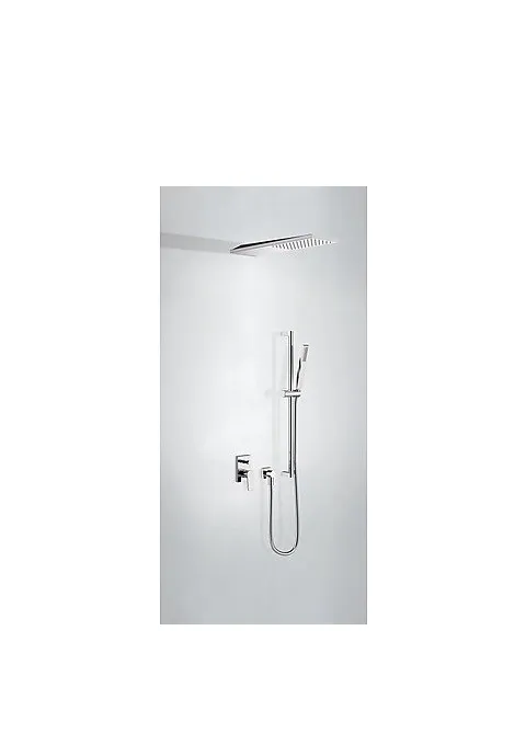 Kit de ducha con grifo monomando para empotrar de latón con acabado cromado Project TRES