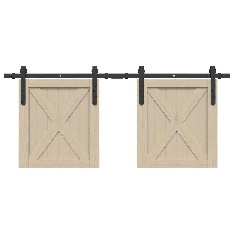 Kit de puerta corredera de armario acero carbono 122 cm
