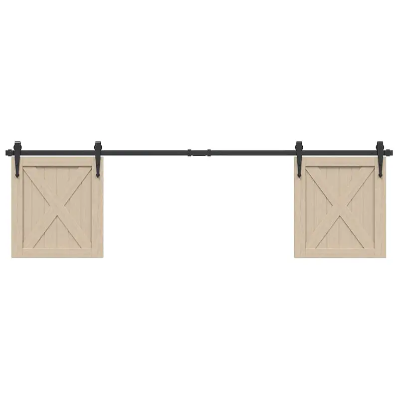Kit de puerta corredera de armario acero carbono 183 cm