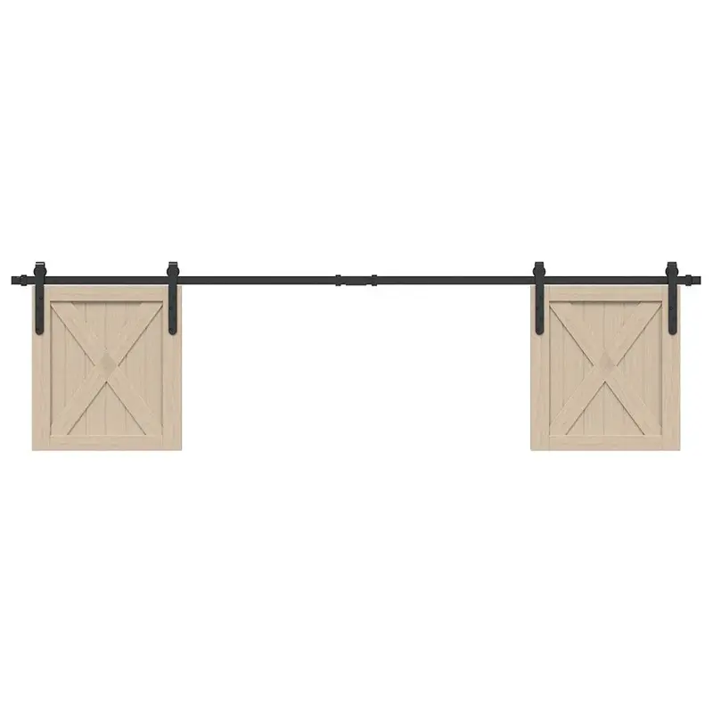 Kit de puerta corredera de armario acero carbono 200 cm