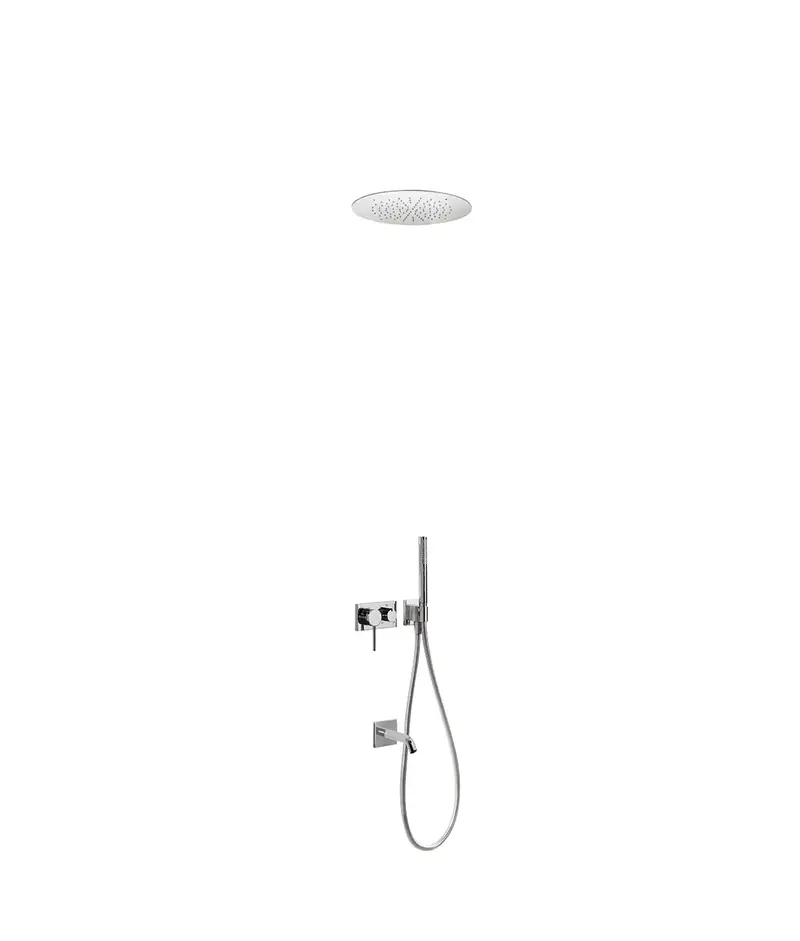 Kit ducha monomando de diseño elegante con tres vías y acabado cromado TRES