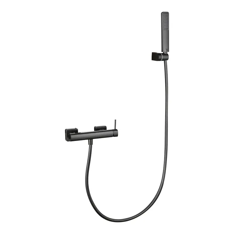 Kit ducha monomando Firenze black gun metal Imex
